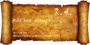 Kóbor Albert névjegykártya